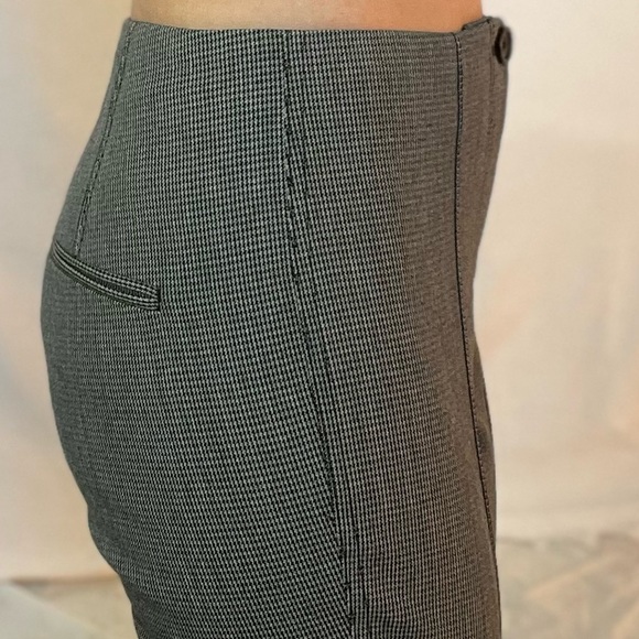 Helmet Lang Wool Houndstooth Cropped Flare Trousers - Picture 7 of 11